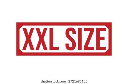Red X L Size Label with White Text