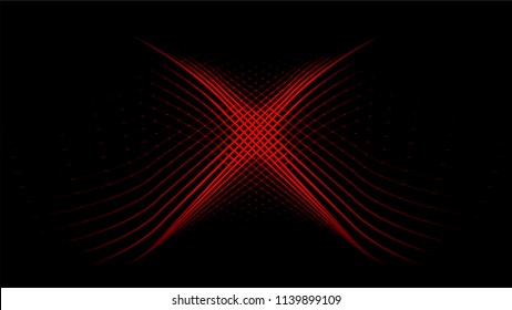 Red X  Light And Line Elements Abstract Vector Background