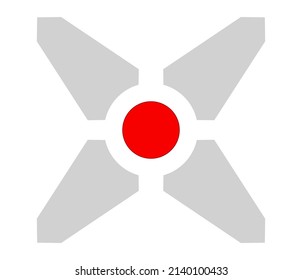 Red X sign, shape, letter. Crosshair, target mark, reticle concept icon