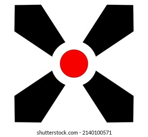 Red X sign, shape, letter. Crosshair, target mark, reticle concept icon