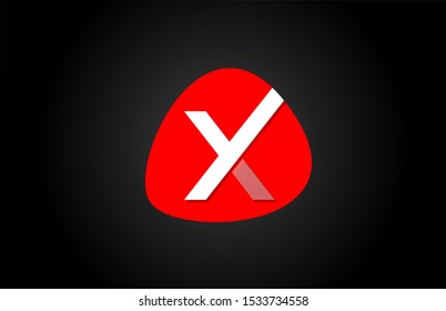 red X white alphabet letter logo for company logo icon design. Suitable for a corporate or business design