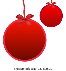 Red xmas ball for Chrismas festival. eps10