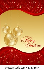 red xmas greeting background