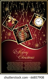 red  xmas  illustration