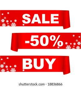 Red xmas web banners