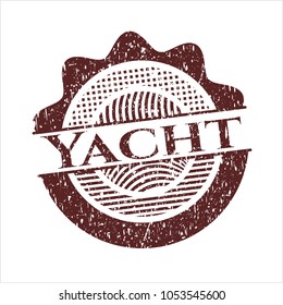 Red Yacht with rubber seal texture