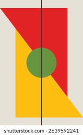 Red And Yellow Abstract Background With Triangle Shapes And Circle Shapes Design Vertical Background