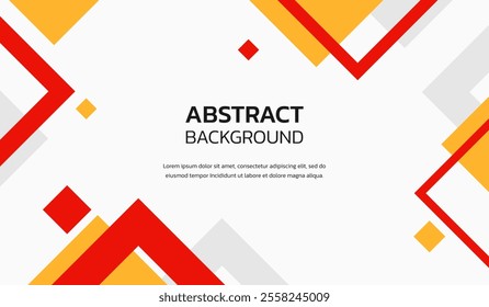 Red and yellow abstract geometric background vector illustration