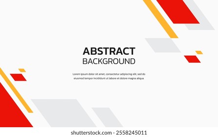 Red and yellow abstract geometric background vector illustration