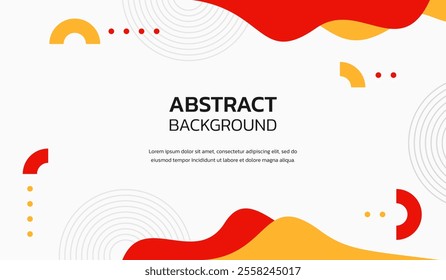 Red and yellow abstract geometric background vector illustration