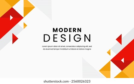 Red and yellow abstract geometric background vector illustration