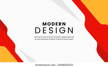 Red and yellow abstract geometric background vector illustration