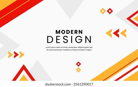 Red and yellow abstract geometric background vector illustration