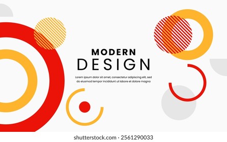 Red and yellow abstract geometric background vector illustration