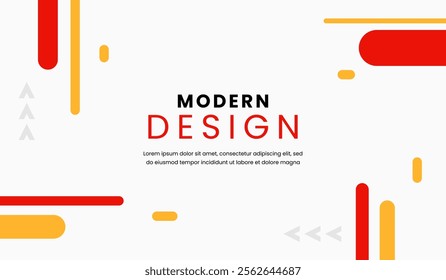 Red and yellow abstract geometric background vector illustration