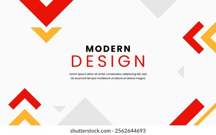 Red and yellow abstract geometric background vector illustration