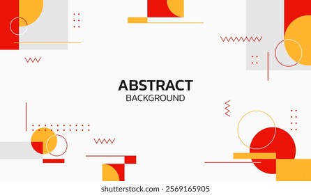 Red and yellow abstract geometric background vector illustration
