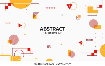 Red and yellow abstract geometric background vector illustration