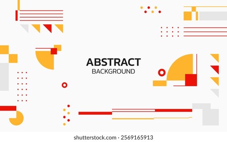 Red and yellow abstract geometric background vector illustration
