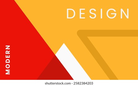 Red and yellow abstract geometric background vector illustration