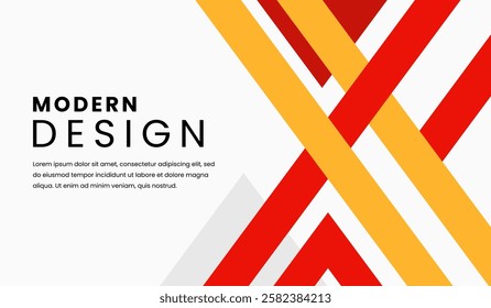 Red and yellow abstract geometric background vector illustration