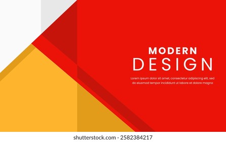 Red and yellow abstract geometric background vector illustration