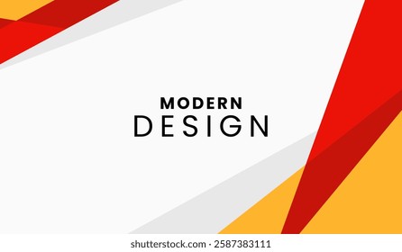 Red and yellow abstract geometric background vector illustration