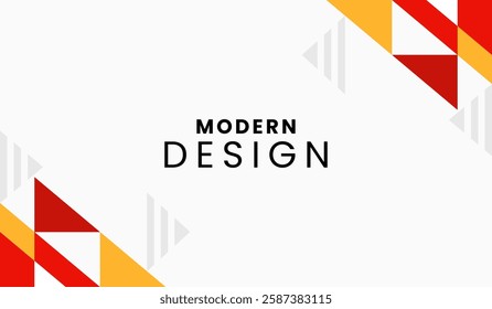 Red and yellow abstract geometric background vector illustration