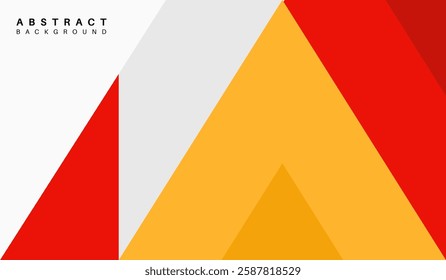 Red and yellow abstract geometric background vector illustration