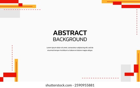 Red and yellow abstract geometric background vector illustration