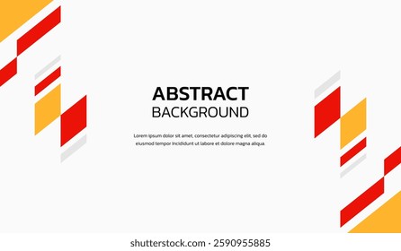Red and yellow abstract geometric background vector illustration