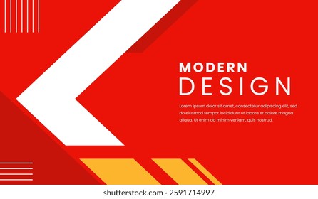 Red and yellow abstract geometric background vector illustration