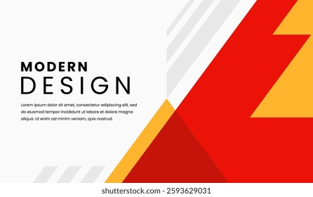 Red and yellow abstract geometric background vector illustration