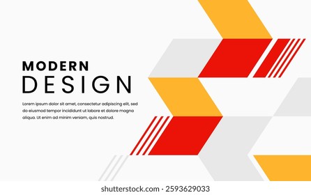 Red and yellow abstract geometric background vector illustration