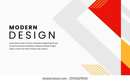Red and yellow abstract geometric background vector illustration