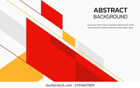 Red and yellow abstract geometric background vector illustration