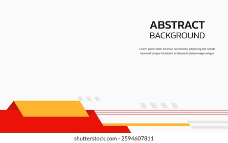 Red and yellow abstract geometric background vector illustration