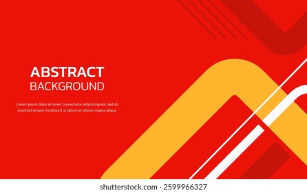 Red and yellow abstract geometric background vector illustration