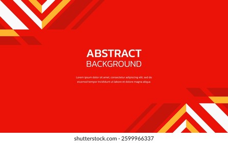 Red and yellow abstract geometric background vector illustration
