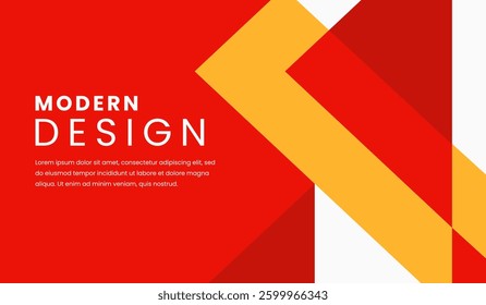Red and yellow abstract geometric background vector illustration