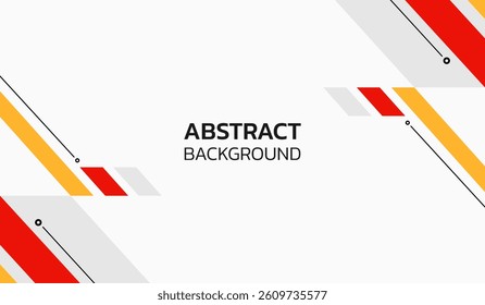 Red and yellow abstract geometric background vector illustration
