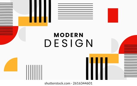 Red and yellow abstract geometric background vector illustration