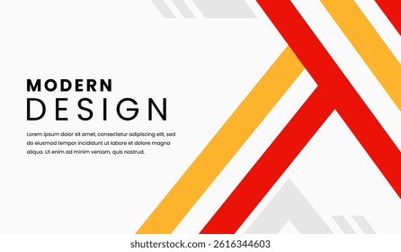Red and yellow abstract geometric background vector illustration