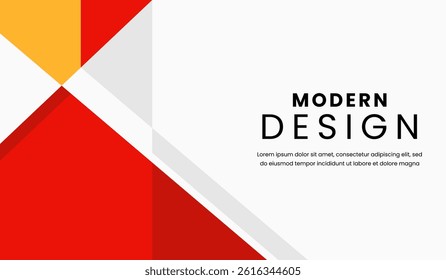 Red and yellow abstract geometric background vector illustration