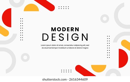 Red and yellow abstract geometric background vector illustration