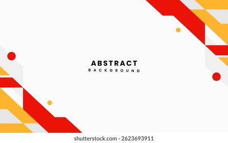 Rood en geel abstracte geometrische achtergrond vectorillustratie
