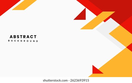 Ilustración vectorial de fondo geométrico abstracto rojo y amarillo