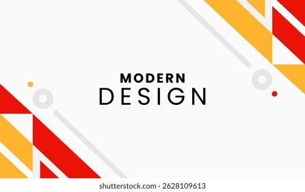 Red and yellow abstract geometric background vector illustration