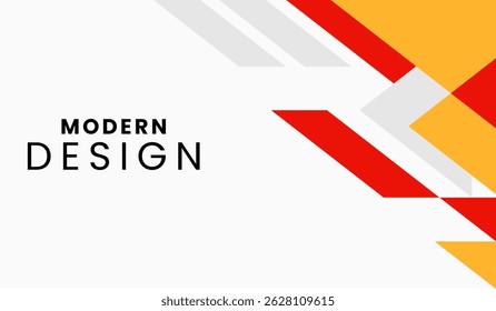 Red and yellow abstract geometric background vector illustration