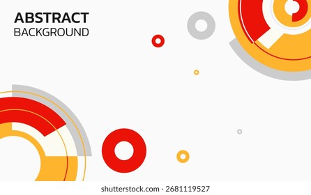 Red and yellow abstract geometric background vector illustration